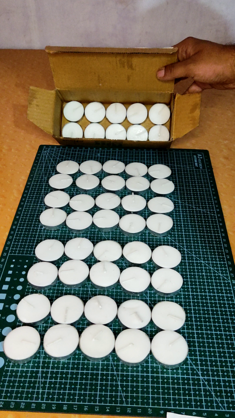 Solimo Wax Tealight Candles|Tealight Candles|Wax Candles|Diwali Candles