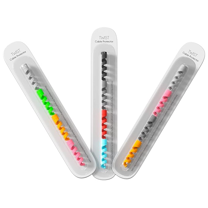 Spiral Charger Cable Protectors|Spiral Cable Protectors|Charging Cord Protective Cable Cover|Cable Protectors|Flexible|Silicone |Multicolor