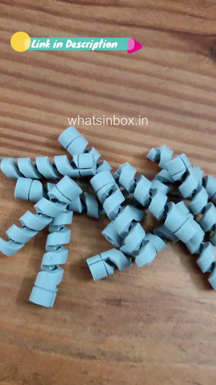 Grey Spiral Charger Cable Protectors|Spiral Cable Protectors|12Pcs|Charging Cord Protective|Cable Cover|Cable Protectors|Flexible|Silicone|Grey|LAPSTER|Amazon|Whats In Box