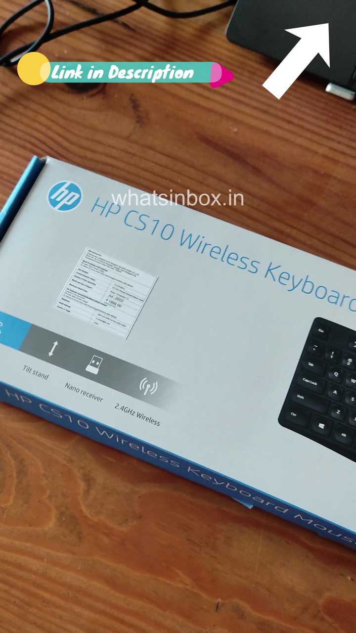 HP CS10 Wireless Keyboard Mouse Combo|HP Wireless Keyboard Mouse Combo|CS10|Keyboard Mouse Combo|7YA13PA|Keyboard|Mouse|Wireless|HP|Amazon|Whats In Box