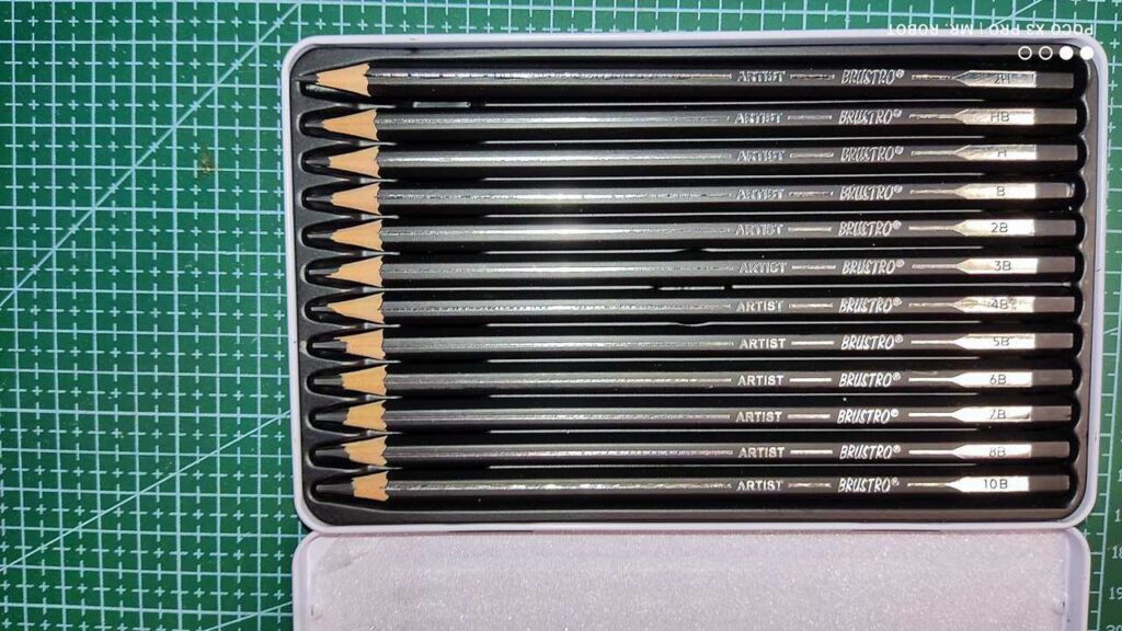 BRUSTRO Artists Fineart Graphite Pencil|Different Degrees|10B|8B|7B|6B|5B|4B|3B|2B|B|HB|H|2H|Graphite|Professional|Pencil|learner|Sketching|Drawing|illustrations|BRUSTRO|Amazon|Whats In Box