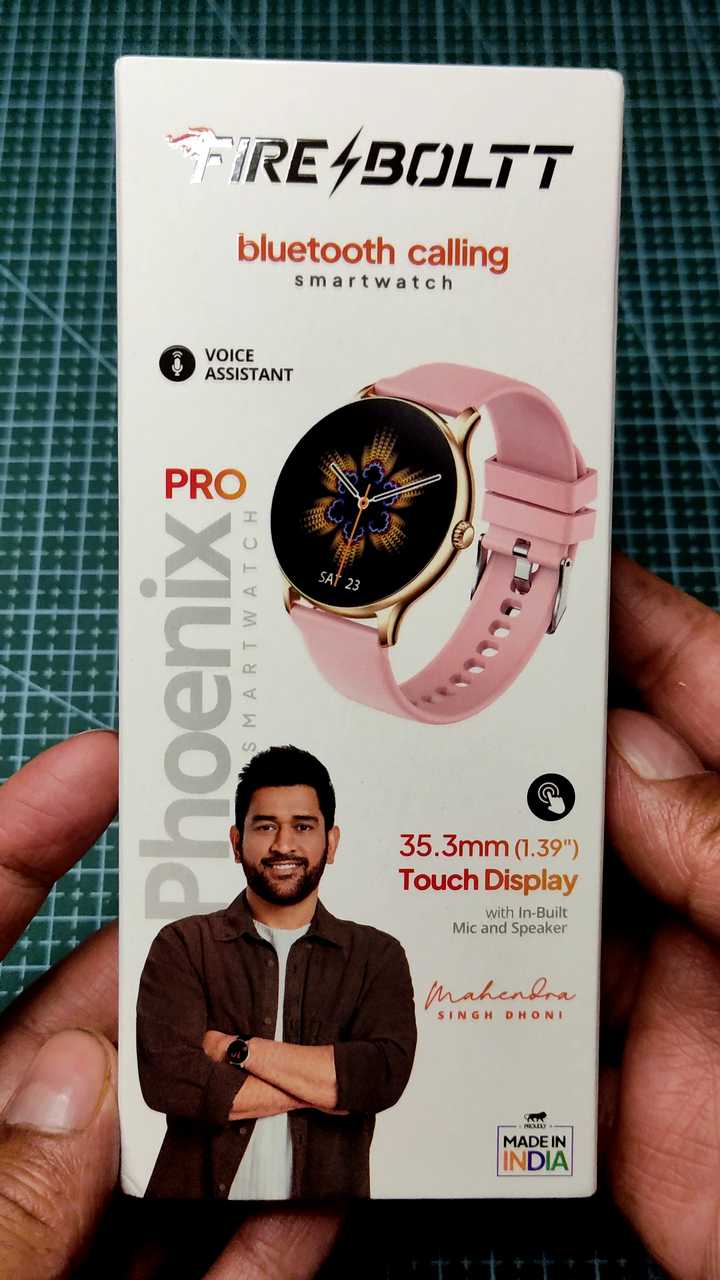 FireBoltt Phoenix Pro|1.39 inch|Bluetooth Calling|Smartwatch|Metal Body|Gold|Pink|FireBoltt Smart Watch|Calling Watch|AI Voice Assistant|Smartwatch|Amazon|Whats In Box