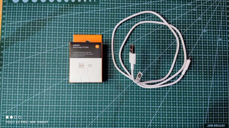 Mi Sonic Charge Type-C Cable|Fast Charging Type C|Cable|33W|Fast Data Transfer|Fast Charging|SonicCharge 2|Type C Cable|1M|Tangle Free|White|Xiaomi|Amazon|Whats In Box