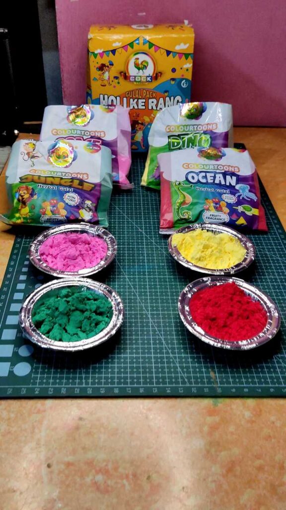 Holi for Kids|Holi Ke Rang|Gulal Pack|Best Holi Colors|Childrens|Holi Giftbox|Natural|Organic Gulal|Holi Gulal|Easy to Clean|COCK BRAND|Amazon|Whats In Box
