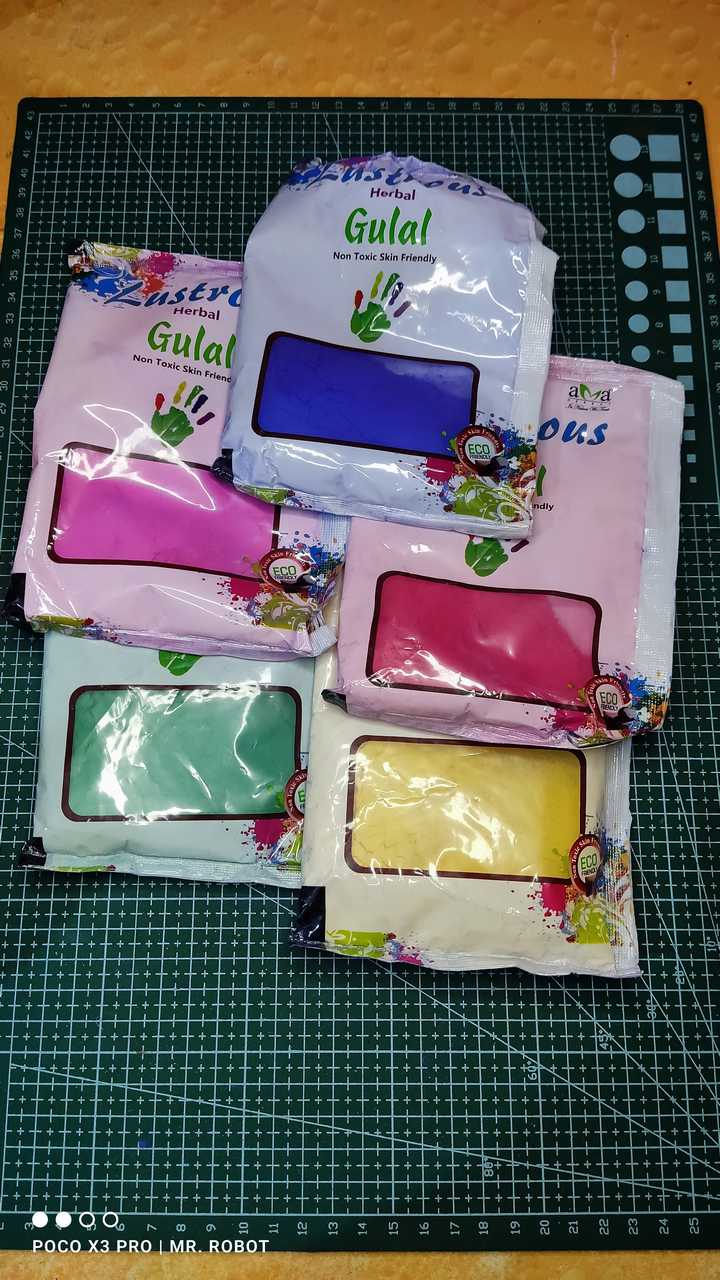 Vegetal Lustrous|Natural Holi Colours|Herbal Gulal|Non Toxic|Herbal Holi Colors|Safe|Holi Colors|Holi Gulal|Lustrous|Amazon|Whats In Box
