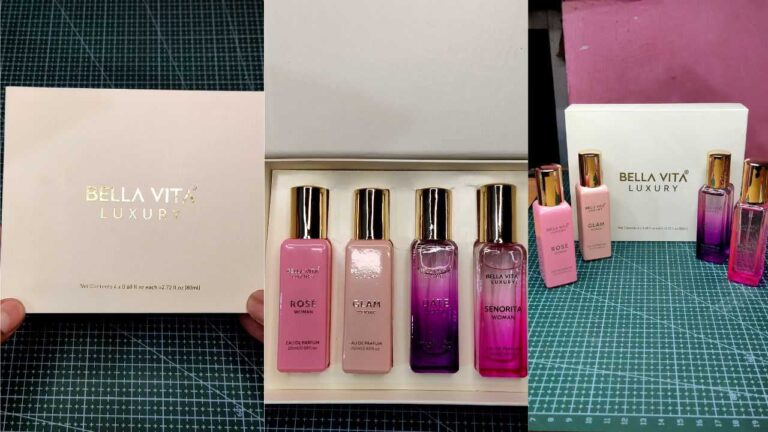BellaVita|Women EDP|Gift Set|BellaVita Women Gift Set|Long Lasting|Floral|Fruity|Premium Womens Perfumes|Date|Senorita|Glam|Rose|Perfect Gift|4x20 ML|BellaVita|Amazon|Whats In Box